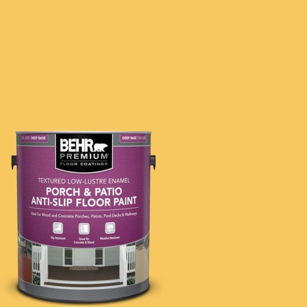 1 gal. #P280-5 Little Sun Dress Textured Low-Lustre Enamel Interior/Exterior Porch and Patio Anti-Slip Floor Paint