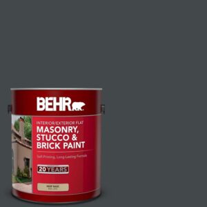 1 gal. #PPU24-23 Little Black Dress Flat Masonry, Stucco and Brick Interior/Exterior Paint