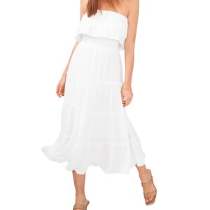 1.state Strapless Ruffle Tiered Dress