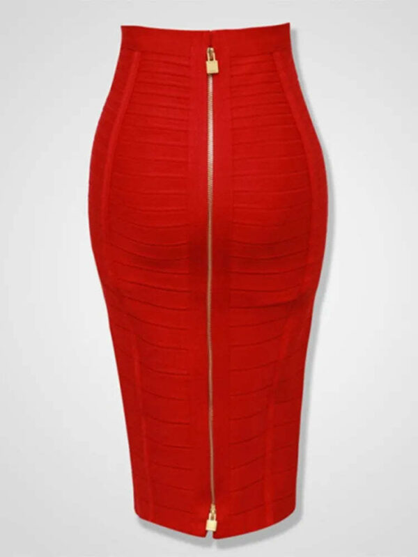 16 Colors XS- XXL Sexy Solid Zipper Elastic Bodycon Summer Pencil Skirt