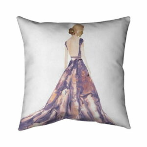 16 x 16 in. Purple Prom Dress-Double Sided Print Indoor Pillow Cover