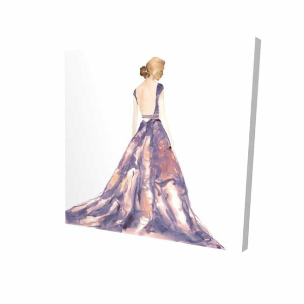 16 x 16 in. Purple Prom Dress-Print on Canvas