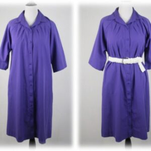 1980S Dress Willi Of California Purple Trapeze Shirt