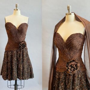 1980S Party Dress/strapless Lilli Rubin 80S Cocktail Size Small