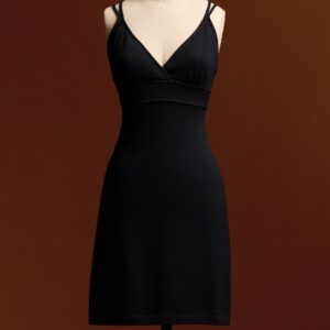 1990s Strappy Black Mini Dress