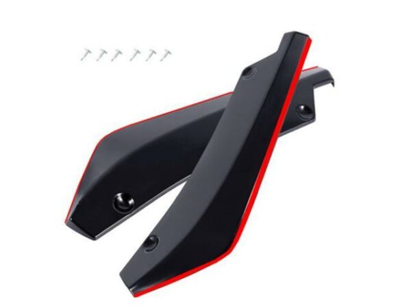 1Pair Universal Car Rear Lip Wrap Angle Splitters Winglets Side Skirt Extension