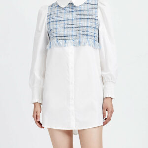 2 In 1 Shirt Dress - White / S