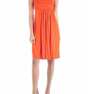 24seven Comfort Apparel Women's Strapless Mini Dress, Orange, 1X