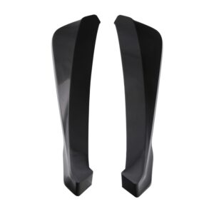 2Pcs Rear Bumper Lip Wrap Angle Splitter Diffuser Canard Aprons Body Side Skirt Rocker Winglet Wings - Black