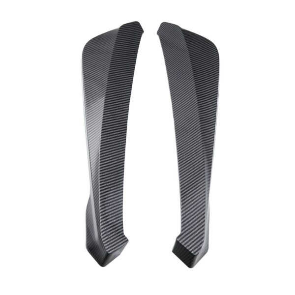 2Pcs Rear Bumper Lip Wrap Angle Splitter Diffuser Canard Aprons Body Side Skirt Rocker Winglet Wings - Carbon Fiber