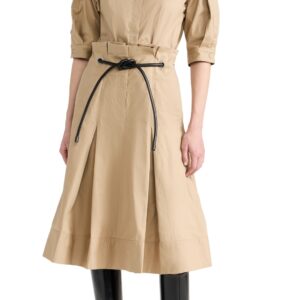 3.1 Phillip Lim Band Collar Origami Shirt Dress Khaki 2