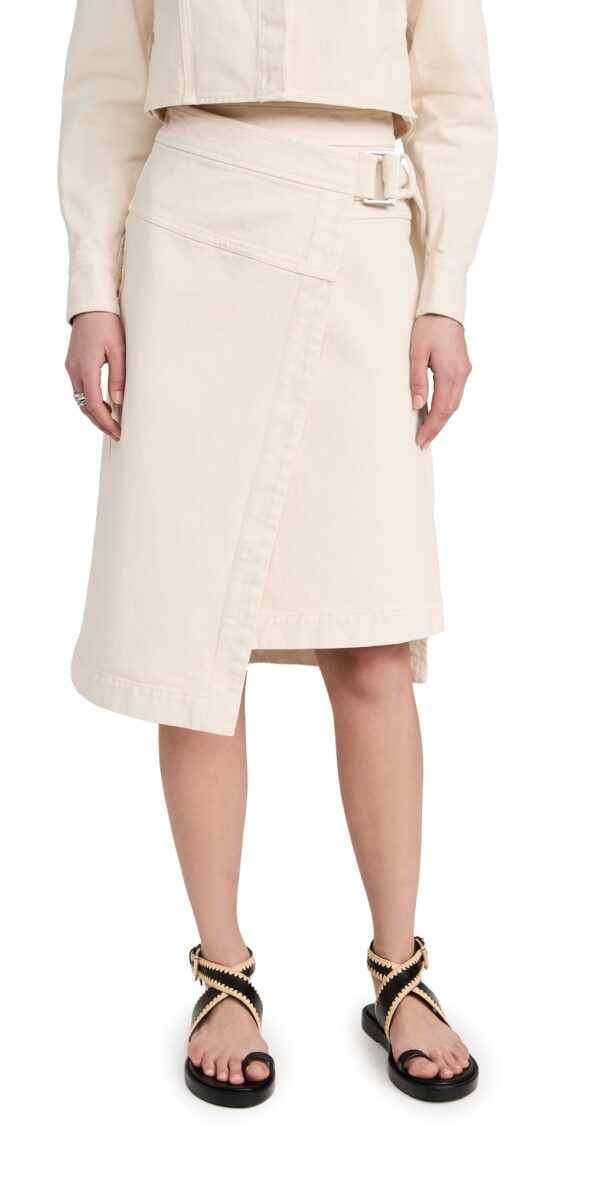 3.1 Phillip Lim Denim Wrap Skirt Ecru 0