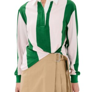 3.1 Phillip Lim Rugby Shirt Combo Mini Dress Green-Blush XS