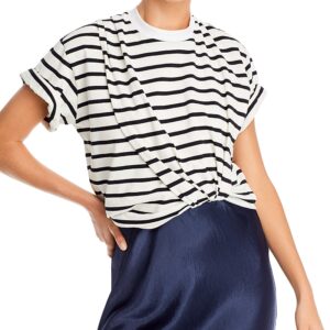 3.1 Phillip Lim Striped Draped T-Shirt Slip Combo Dress