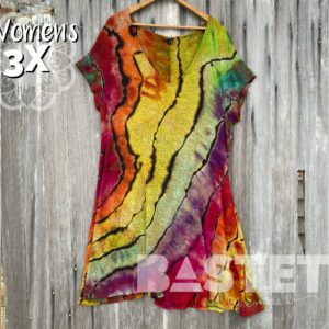 3x Ready To Ship Reverse Ice Dye Tie Rainbow Geode Torrid Trapeze Sweater Dress