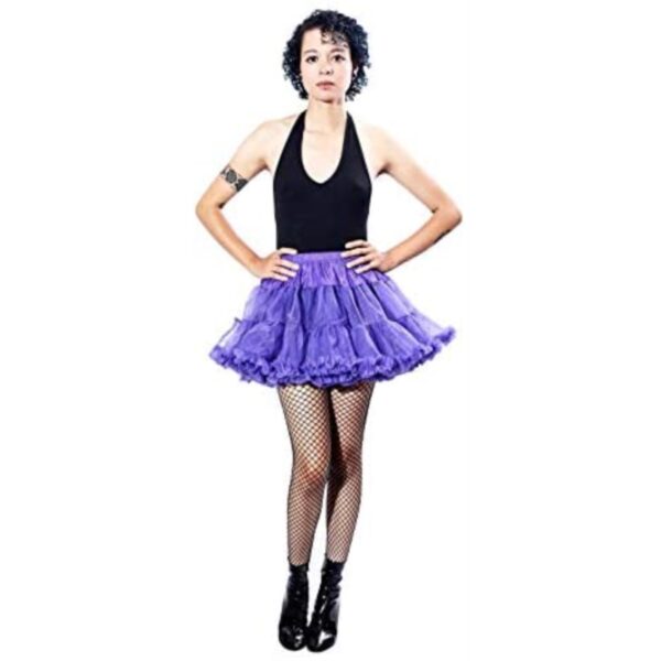 415-PU-OS Womens Tutu Dress Tulle Skirt, Purple - One Size