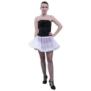 415-WH-OS Womens Tutu Dress Tulle Skirt, White - One Size