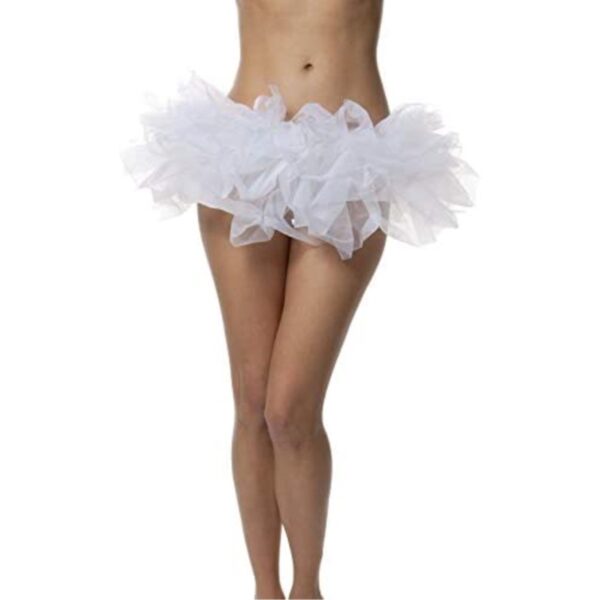 420-WH-OS Womens Tutu Dress Tulle Skirt, White - One Size