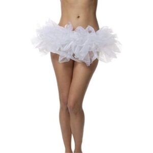 420-WH-QU Womens Tutu Dress Tulle Skirt, White - Queen Size