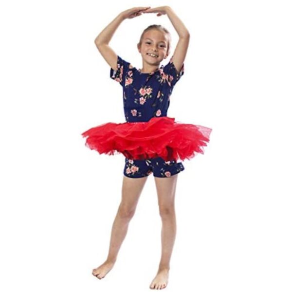 421-RE-OS Womens Tutu Dress Tulle Skirt, Red - One Size