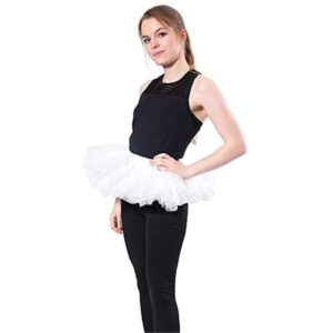 421-WH-QU Womens Tutu Dress Tulle Skirt, White - Queen Size