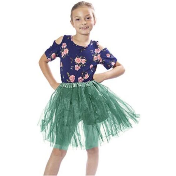 423-KE-CH Womens Tutu Dress Tulle Skirt, Kelly - Child Size