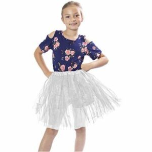 423-WH-CH Womens Tutu Dress Tulle Skirt, White - Child Size