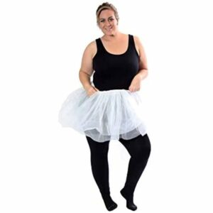 423-WH-QU Womens Tutu Dress Tulle Skirt, White - Queen Size