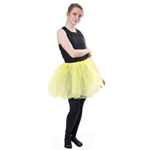 423-YE-OS Womens Tutu Dress Tulle Skirt, Yellow - One Size