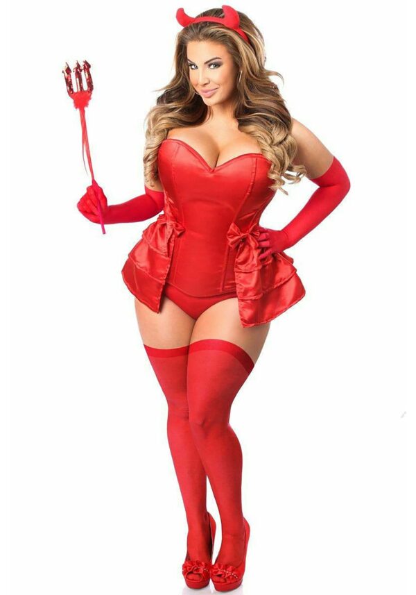 5 PC Devilicious Corset Women's Fancy Dress Costume | Sexy Fancy Dress Costumes for Women