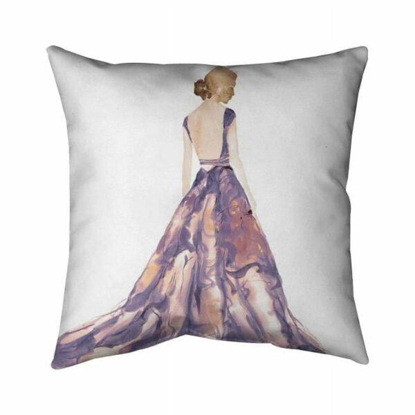 5541-1818-FA32-1 18 x 18 in. Purple Prom Dress-Double Sided Print Indoor Pillow