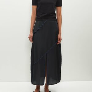 6397 Deconstructed Midi Skirt Black Size: S