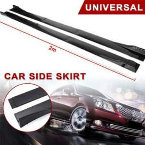 6Pcs Set 2m 78.7' Car Side Skirt Splitter Lip Extension Panel Trim Protector