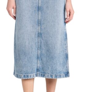 7 For All Mankind Midi Denim Skirt Abyss 26