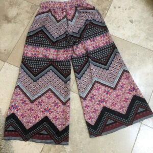 70S Gaucho Culottes Geometrics Fabrik Pants Size S Quality Made Vintage