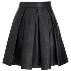 8 By Yoox High-waist Pleated Mini Skirt Woman Mini skirt Black Size 4 Viscose, Polyurethane