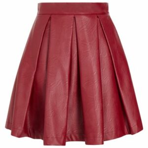 8 By Yoox High-waist Pleated Mini Skirt Woman Mini skirt Burgundy Size 4 Viscose, Polyurethane