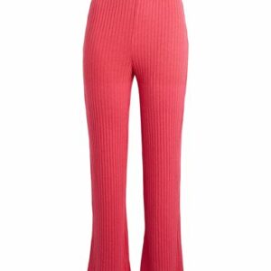 8 By Yoox Ribbed Stretchy Pull-on Culottes Woman Pants Fuchsia Size L Polyester, Viscose, Elastane