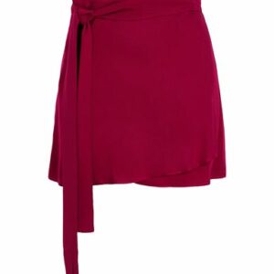 8 By Yoox Viscose Wrap Mini Skirt Woman Mini skirt Garnet Size 8 Viscose