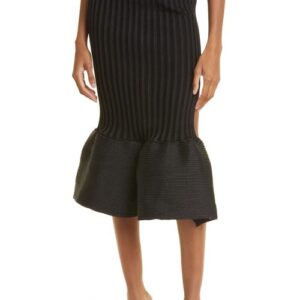 A. Roege Hove Emma Rib Fishtail Skirt in Black at Nordstrom, Size Medium