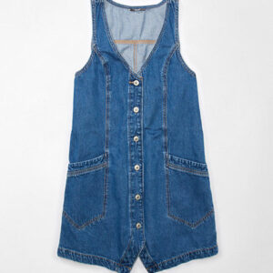 AE Denim Pinafore Dress Women's Medium Wash L