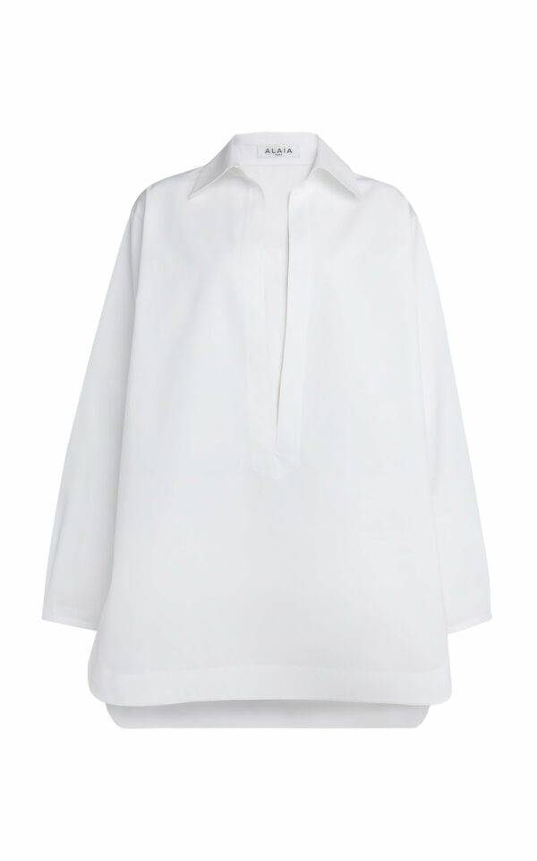 ALAA - Cotton Poplin Mini Tunic Dress - White - FR 40 - Moda Operandi