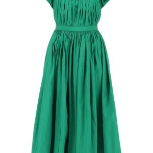 ALEXANDER MCQUEEN pleated open back midi dress