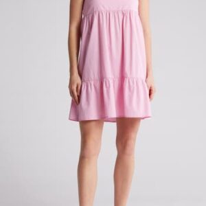 Abound Tiered Cotton Babydoll Dress in Purple Pastel at Nordstrom Rack, Size X-Large