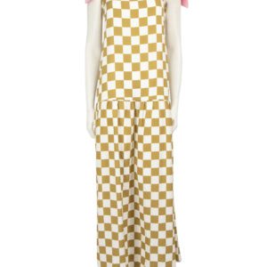 Adriana Degreas Checkered Pattern Maxi Dress