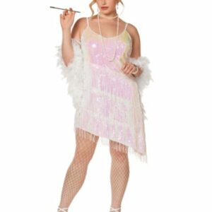 Adult Darling Flapper Plus Size Dress Costume