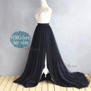 Adult Soft Split Tulle Skirt, Long Maxi Skirt With A Train, Evening Bridesmaid Dress, Photo Shoot