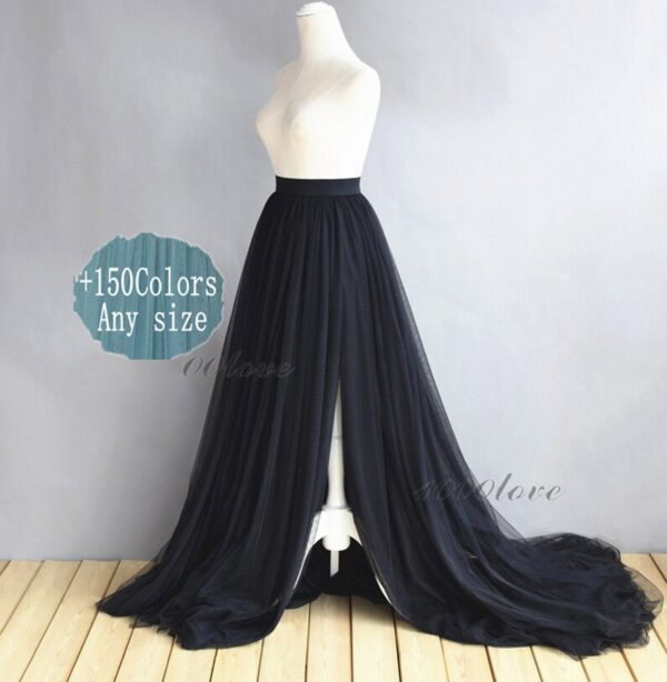 Adult Soft Split Tulle Skirt, Long Maxi Skirt With A Train, Evening Bridesmaid Dress, Photo Shoot