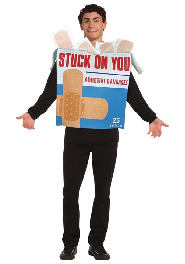 Adult Stuck On You Bandage Box Fancy Dress Costume | Adult Funny Fancy Dress Costumes