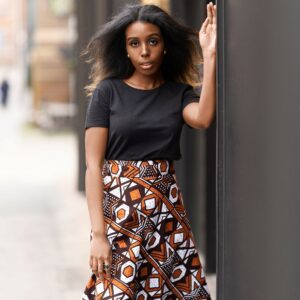 African Skirt, Beautiful Wrap Skirt in Mud Cloth/Summer Beach Made Africa